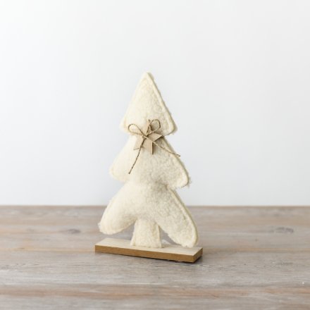Sherpa Christmas Tree On Wooden Base