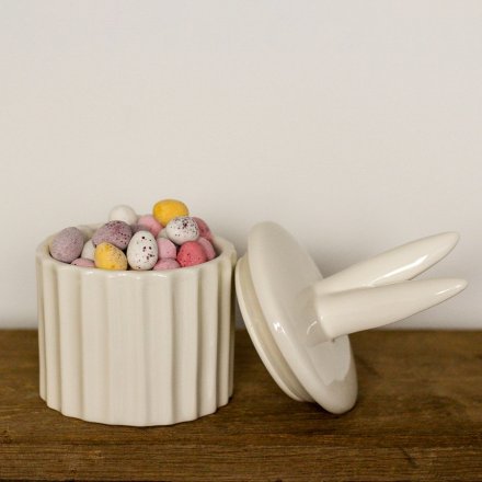 Ridged Storage Bunny Ears Pot