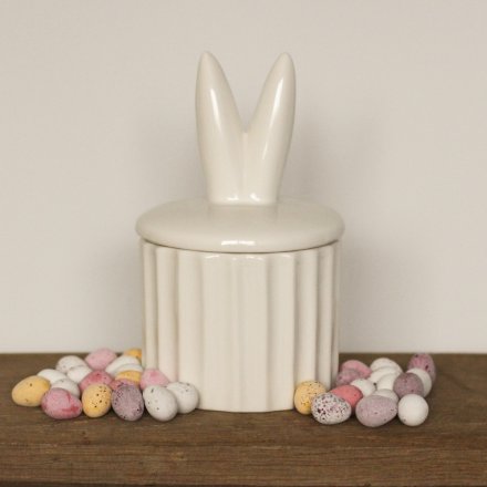 Ridged Storage Bunny Ears Pot