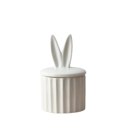 Ridged Storage Bunny Ears Pot