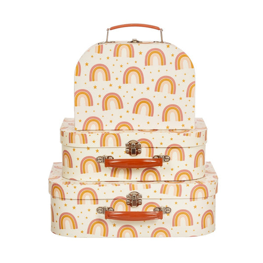 Storage Rainbow Suitcases - Set Of 3